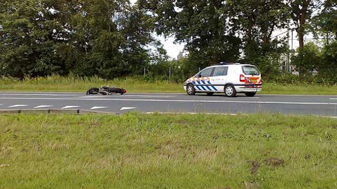 Motorrijder verongelukt op N342