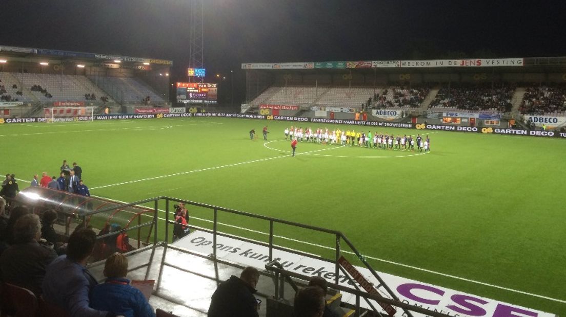 Jong FC Emmen speelde gisteravond gelijk tegen Be Quick 1887 (archieffoto RTV Drenthe)