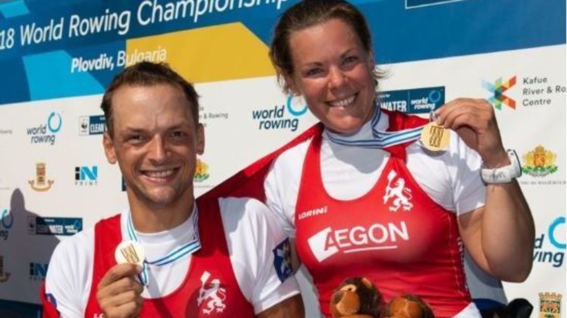 Corné de Koning won goud met Annika van der Meer