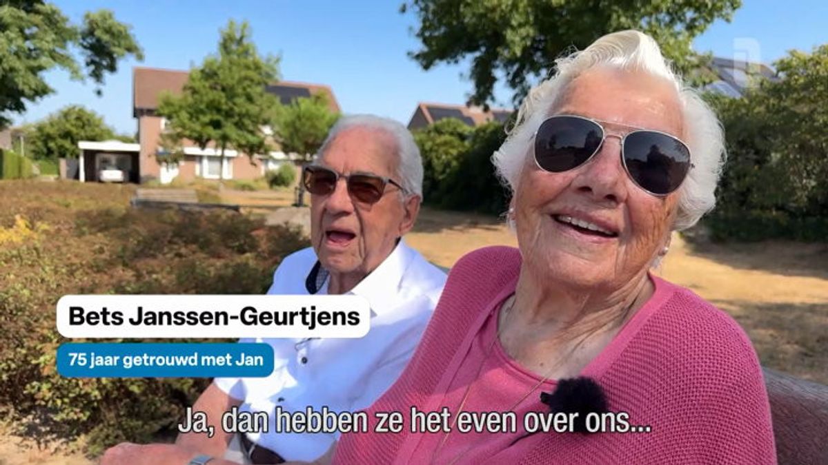 Het bankje van Jan en Bets in Tienray: 75 jaar samen
