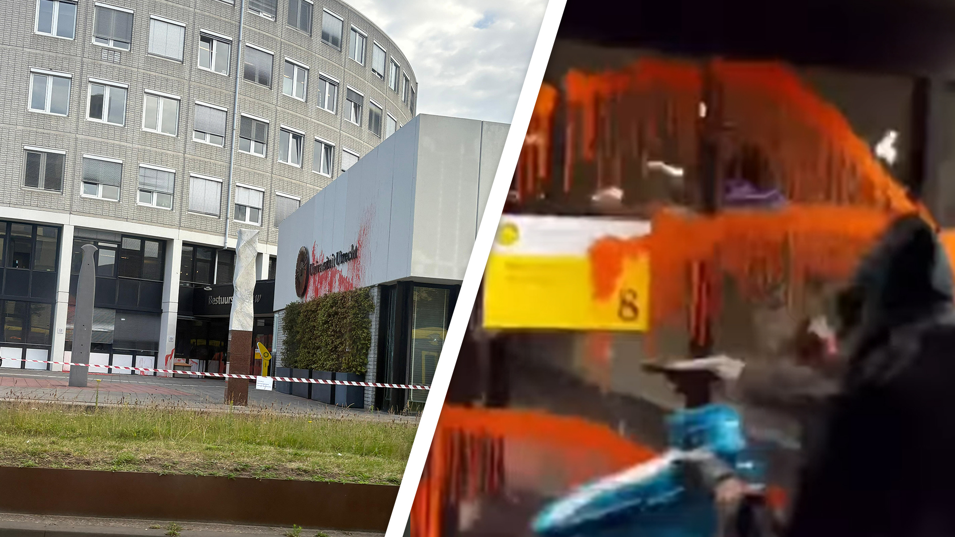 Pro-Palestijnse actiegroep vernielt gebouw universiteit met hamer en brandblussers
