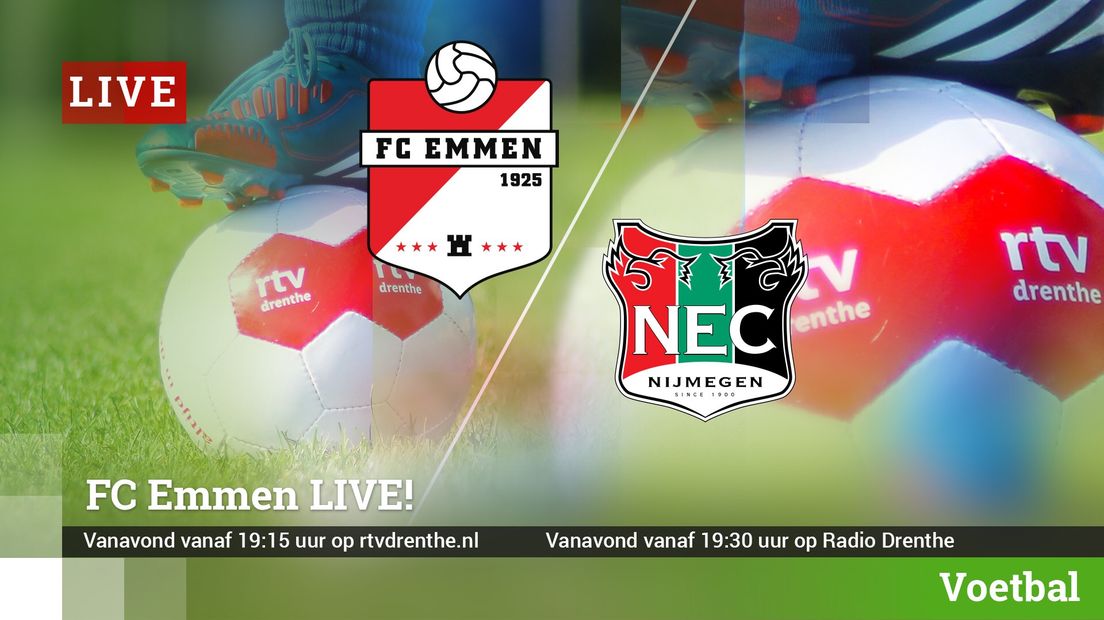 FC Emmen bekert vanavond tegen NEC