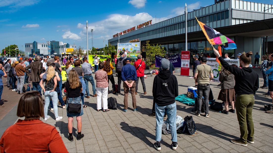 Ook bij Rotterdam The Hague Airport werd gedemonstreerd