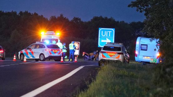 Motorrijder gewond na eenzijdig ongeluk op A28 bij Assen.