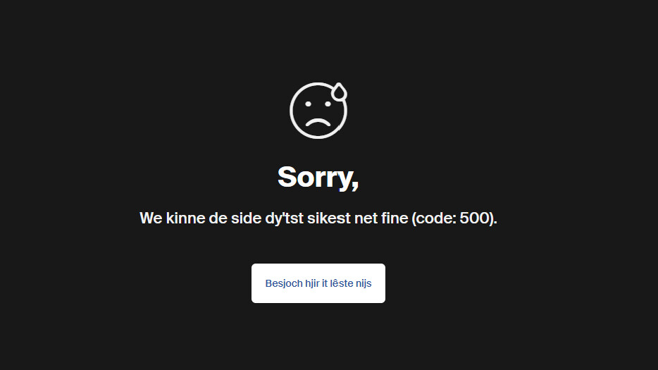 De foutmleding dy'tst krije kinst