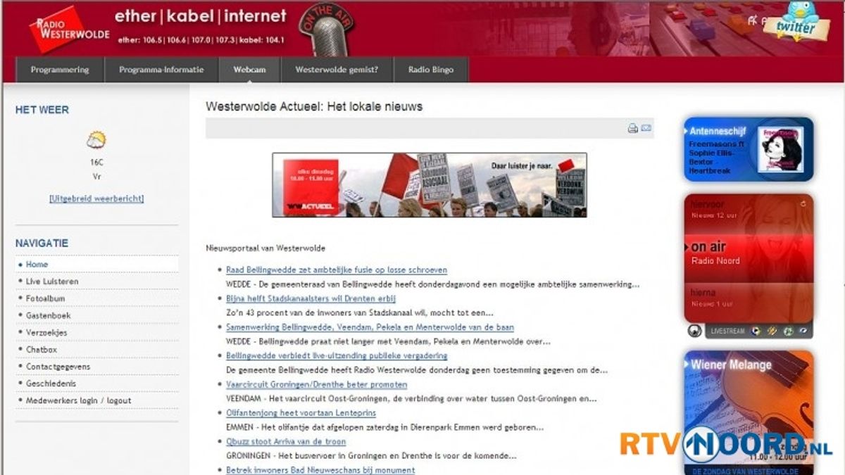Bellingwedde weigert Radio Westerwolde live-uitzending
