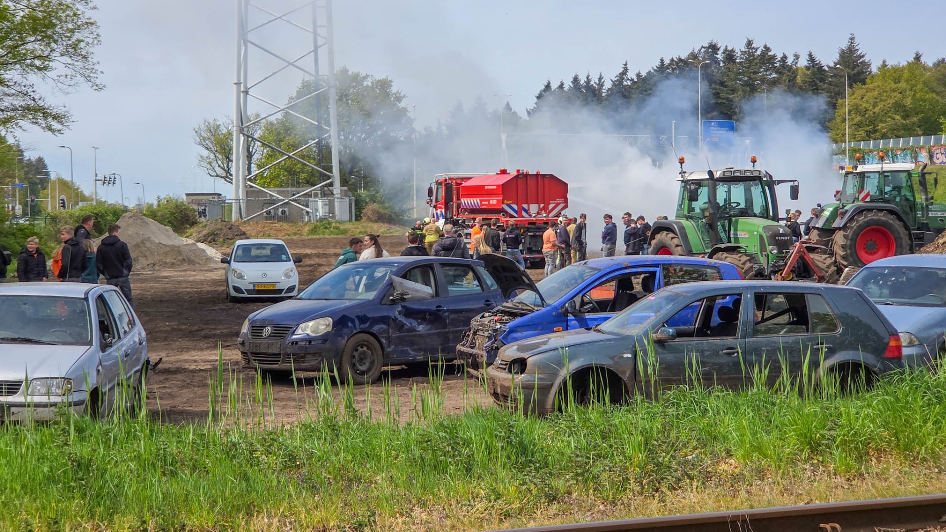Sloopauto's in brand in Amersfoort