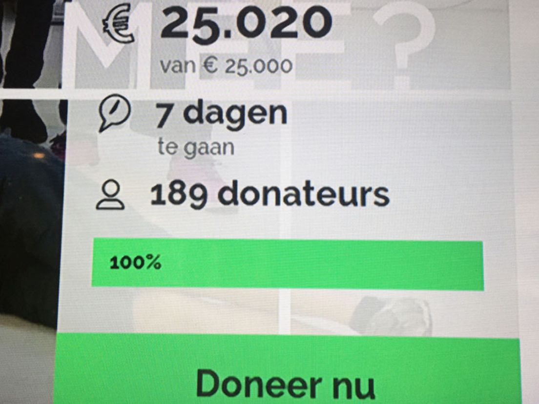 Er is genoeg geld opgehaald.