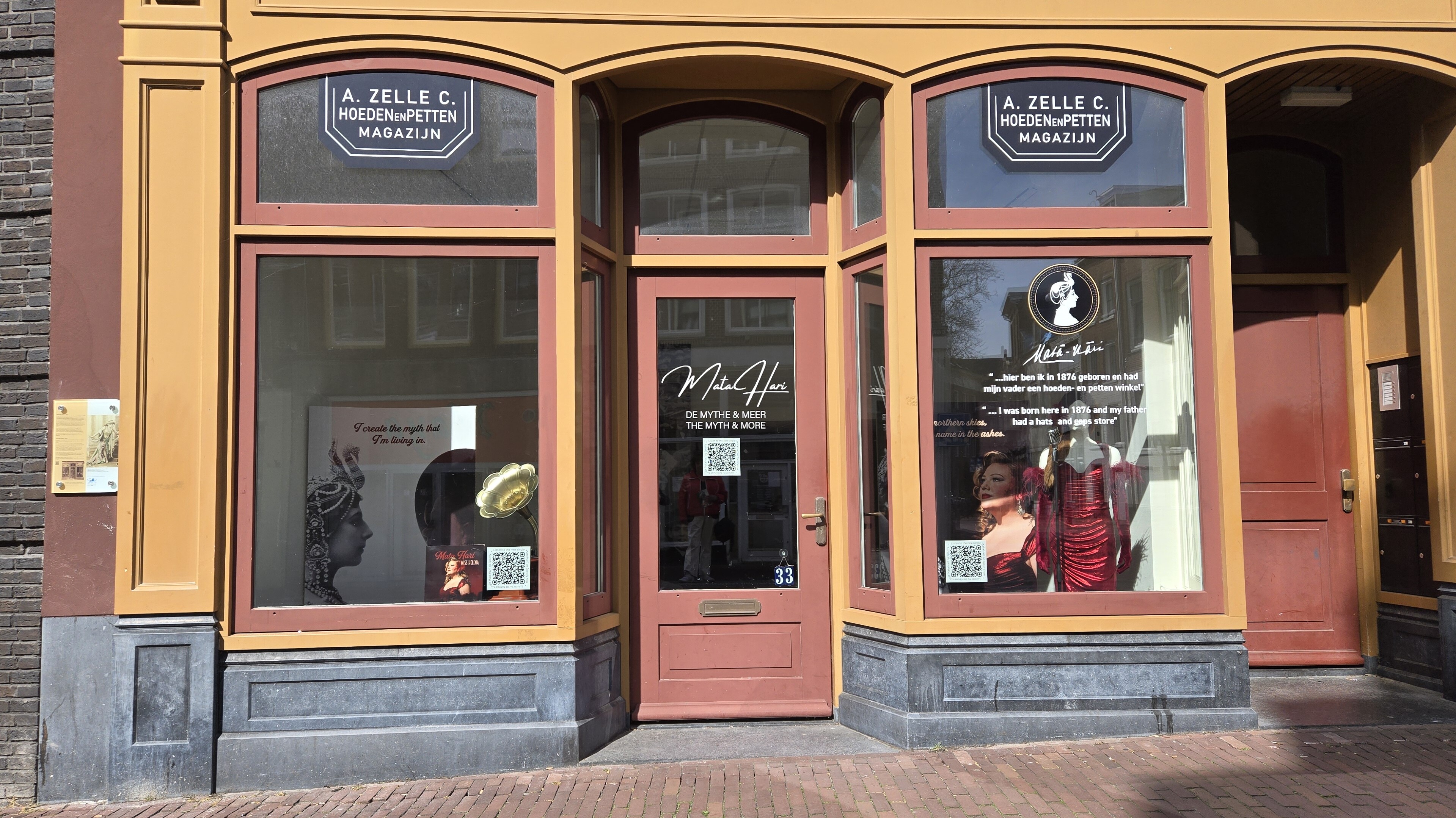 De vroegere hoedenwinkel van de vader van Mata Hari