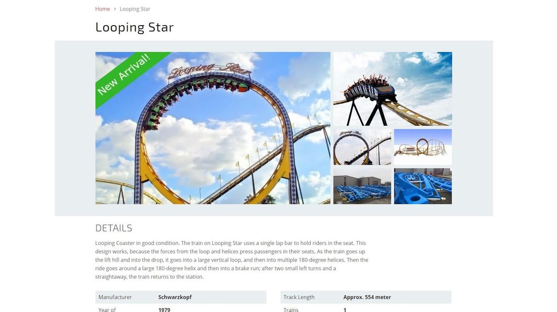 De advertentie van de Looping Star