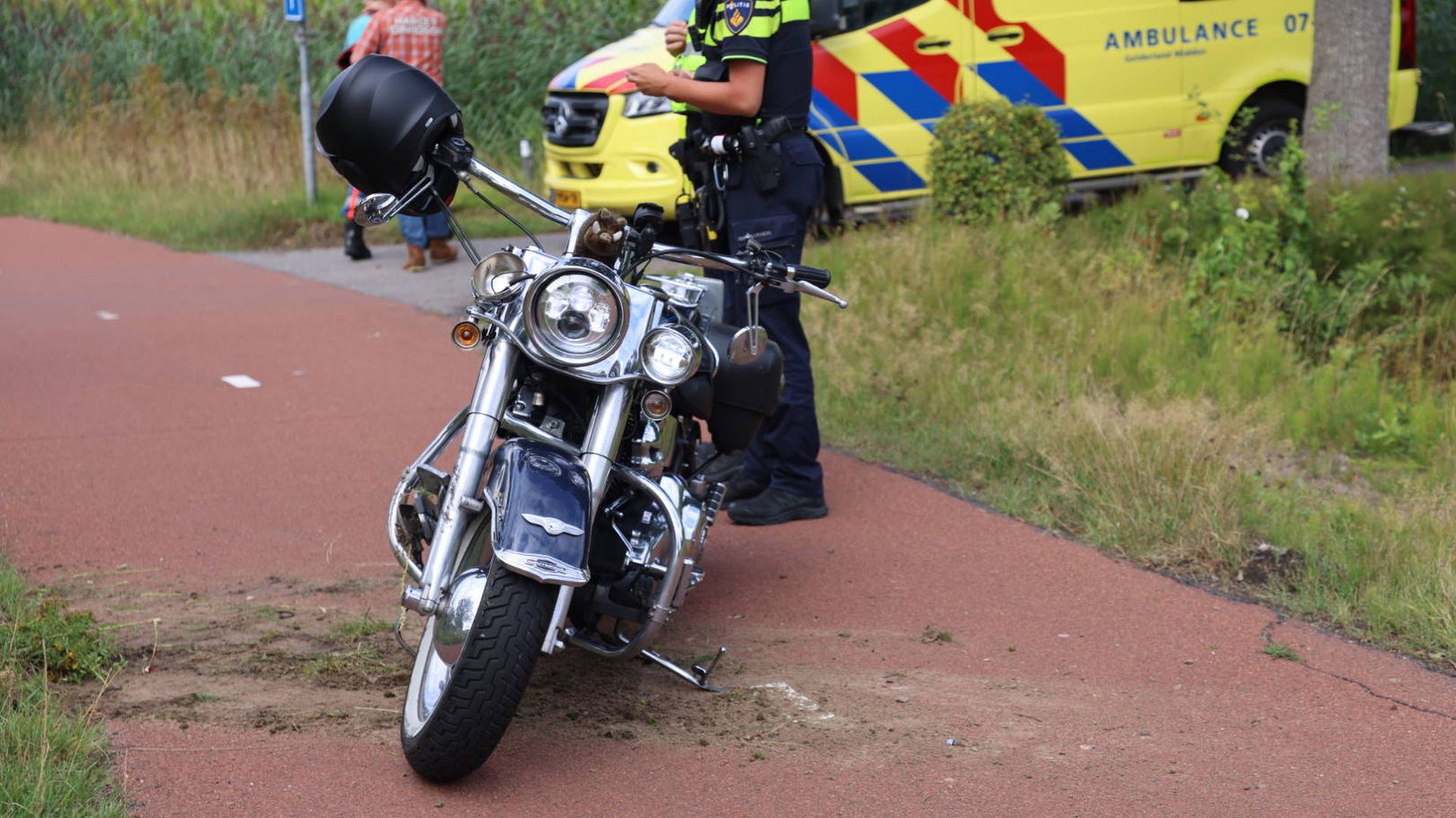 Akelige schuiver met Harley-Davidson