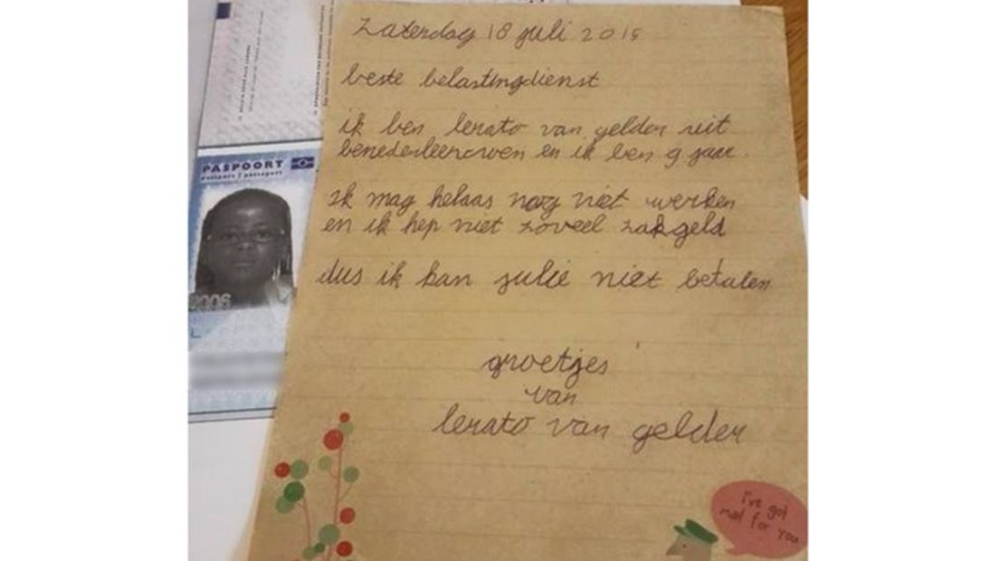 Staatssecretaris Wiebes van Financiën heeft het 9-jarige meisje Lerato van Gelder uit Beneden-Leeuwen excuses aangeboden voor de onterechte belastingaanslagen die ze heeft gekregen.