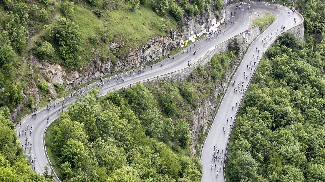 De Alpe d'Huez in Frankrijk