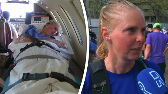 Lindsay lag na ongeluk in coma, maar liep zondag weer de marathon. Lindsay lag na ongeluk in coma, maar liep zondag weer de marathon.