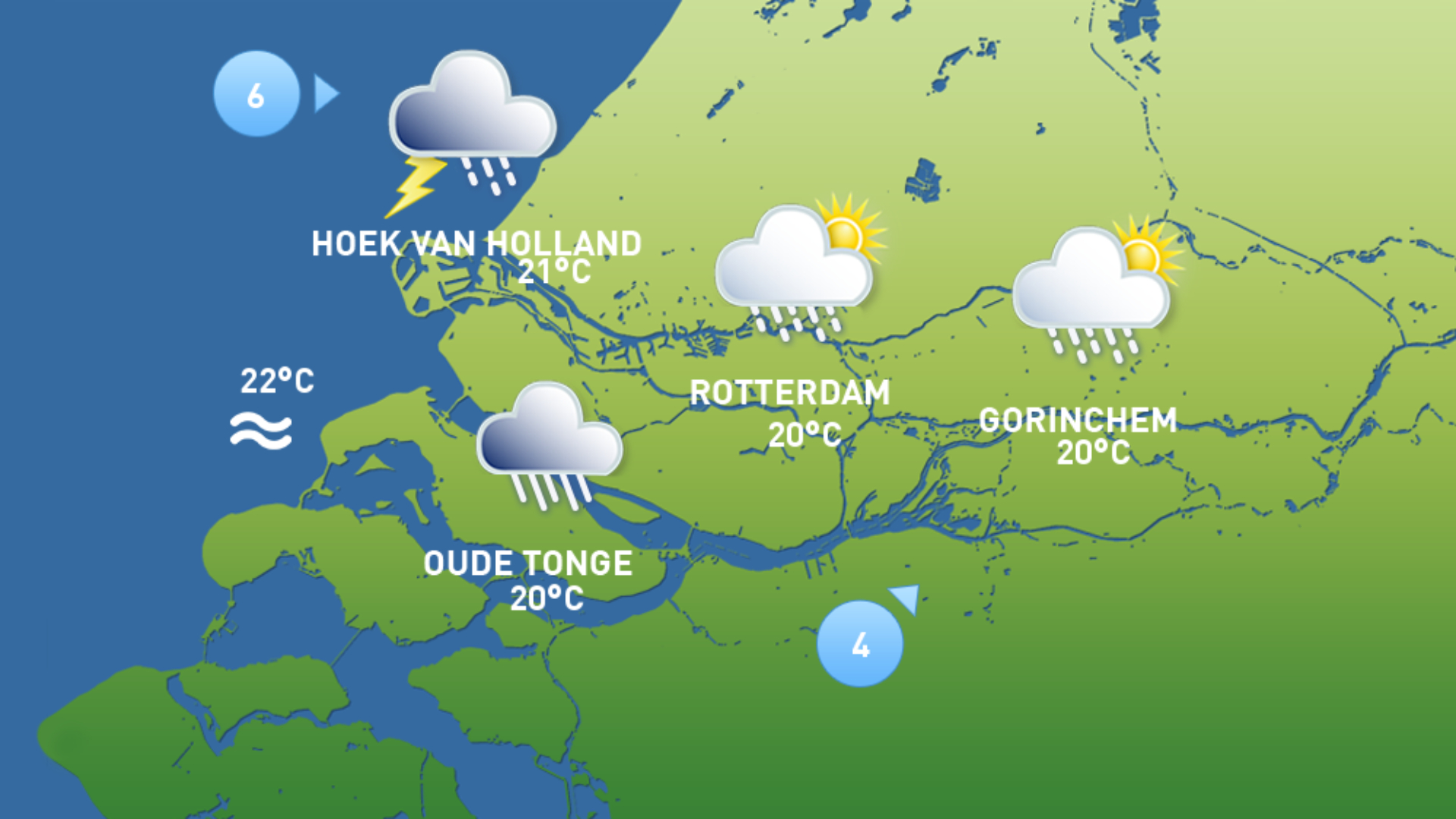 Het weerbeeld van maandag 31 augustus.