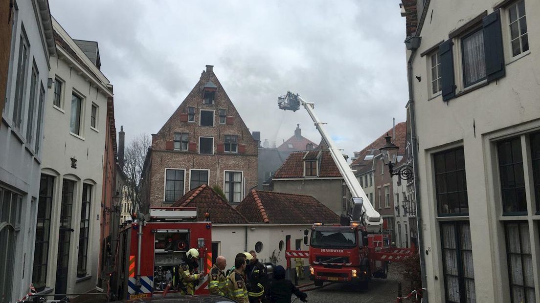 Grote brand in centrum van Deventer