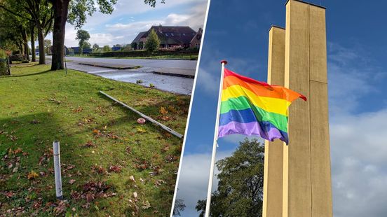 Regenboogvlaggen in Oldebroek verdwenen en vernietigd