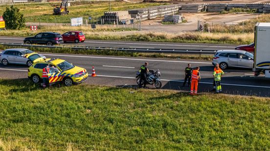 Motorrijder gewond na botsing met auto op A12