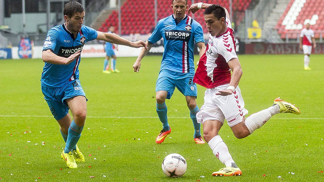 Rubio Rubin in actie tegen Willem II.