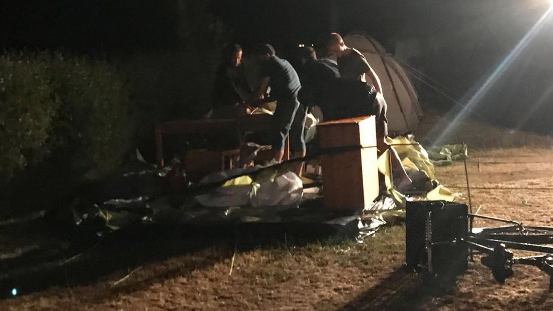 Het noodweer hield donderdagnacht flink huis op Schiermonnikoog.