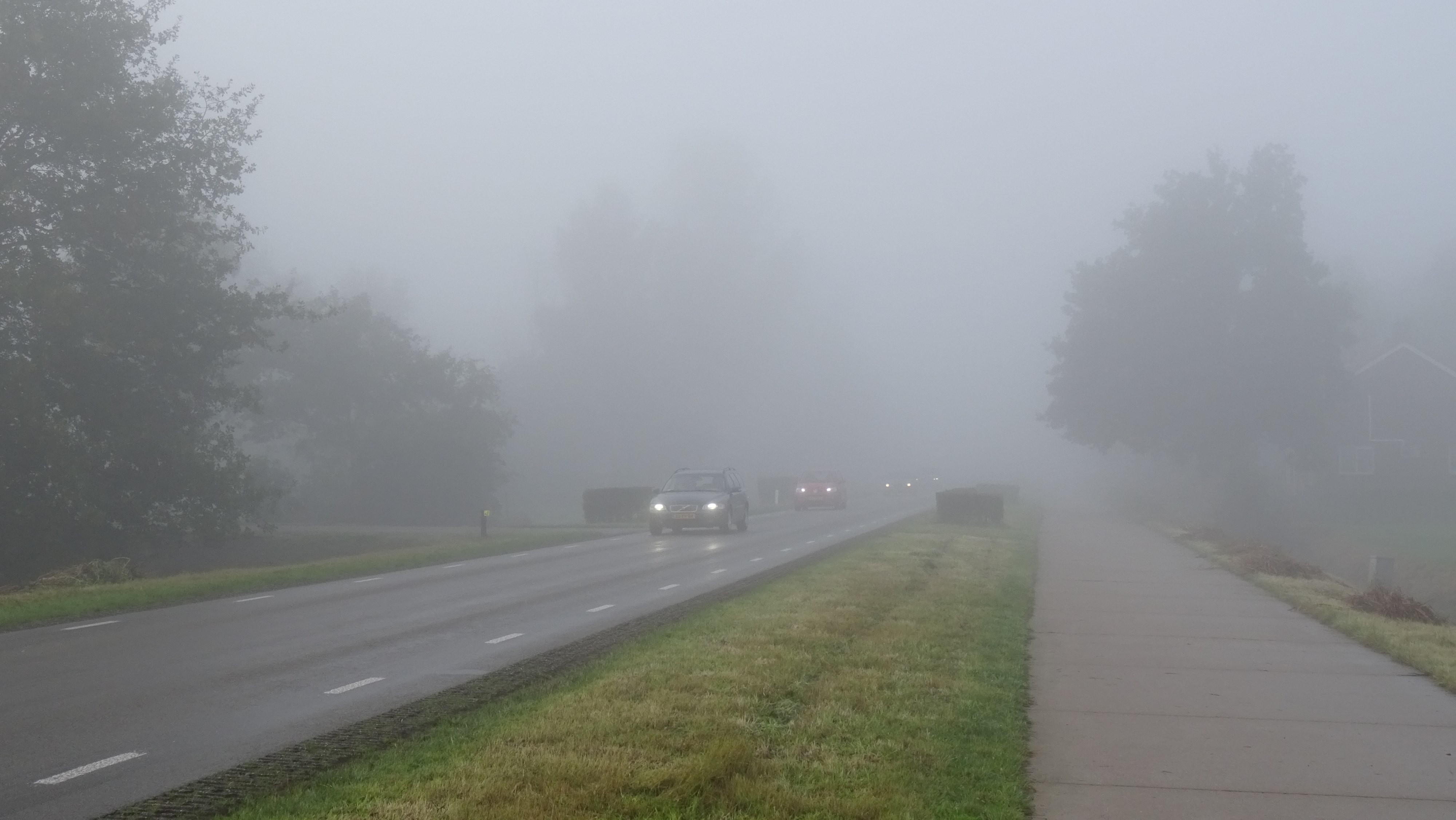 Op veel plekken is het mistig