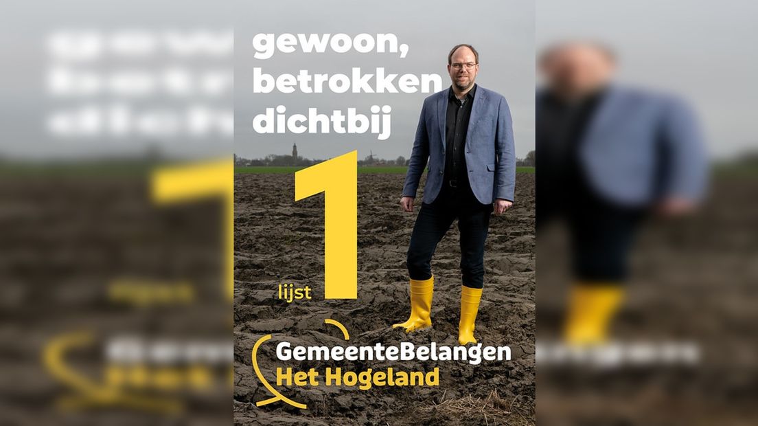 De verkiezingsposter van Gemeentebelangen Het Hogeland