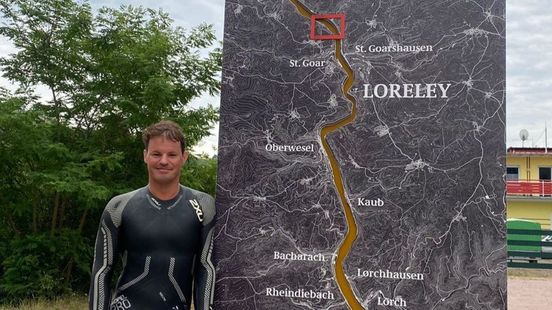Duitse zwemmer nadert na honderden kilometers Gelderland