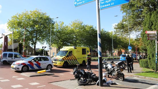 112-nieuws: Motorrijder en automobilist botsen in Musselkanaal • Auto in Stad gaat in vlammen op