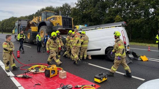 A1 dicht na ernstig ongeluk