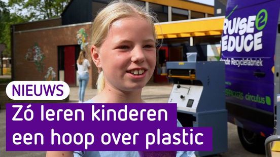 Deze basisschoolkinderen maken een plastic Henk uit afval