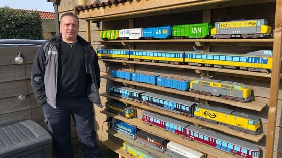 Oogverblindend in de tussentijd Dank u voor uw hulp Tuin in Woudbloem vol met houten treinen: 'Uit de hand gelopen hobby' - RTV  Noord
