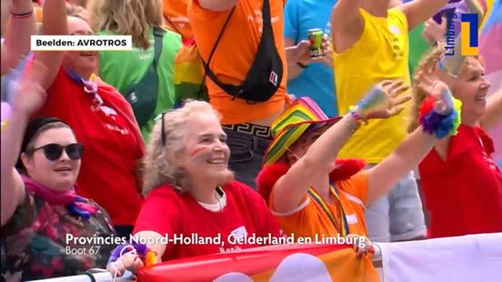 Limburg vertegenwoordigd in Canal Parade tijdens Gay Pride
