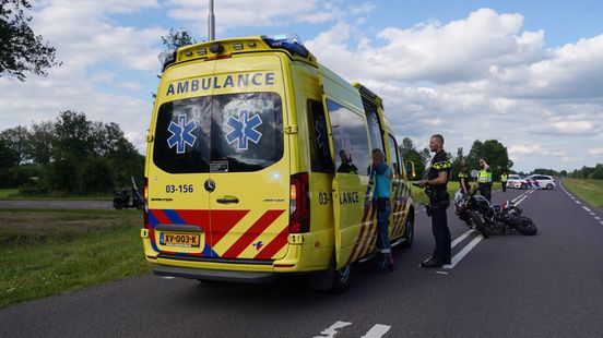 Motorrijder gewond door ongeluk op N375 bij Meppel.