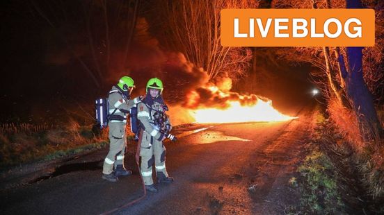 caravan brandt volledig uit • gewonde bij ongeval op A12.