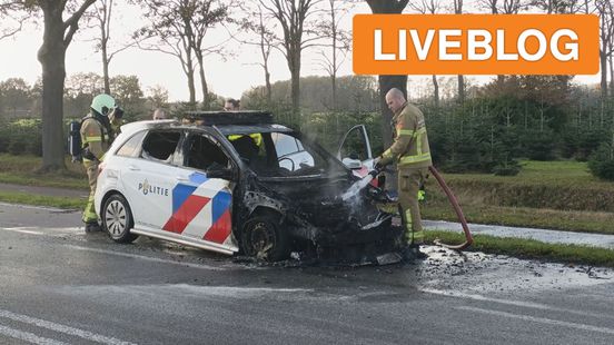 politieauto vliegt in brand • twee ernstige aanrijdingen in omgeving Zutphen.