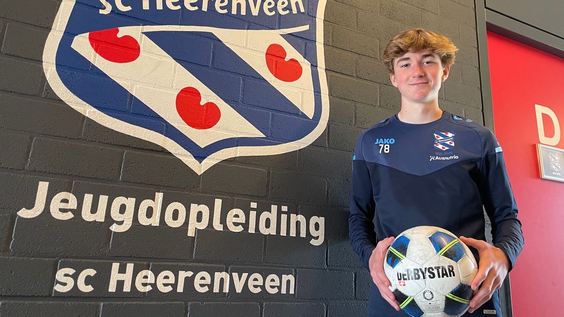 Tygo Land uit Peize speelt al vanaf z'n vierde bij SC Heerenveen