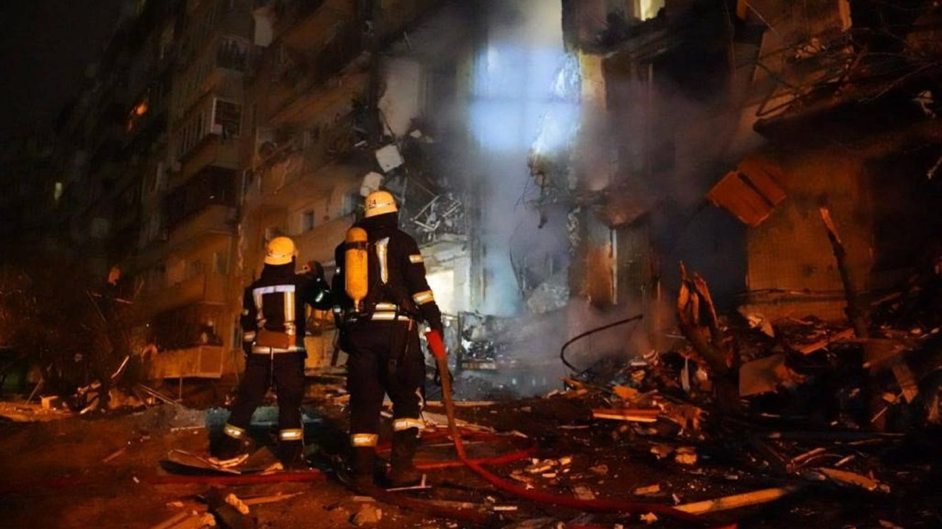 Brandweerlieden in Kiev
