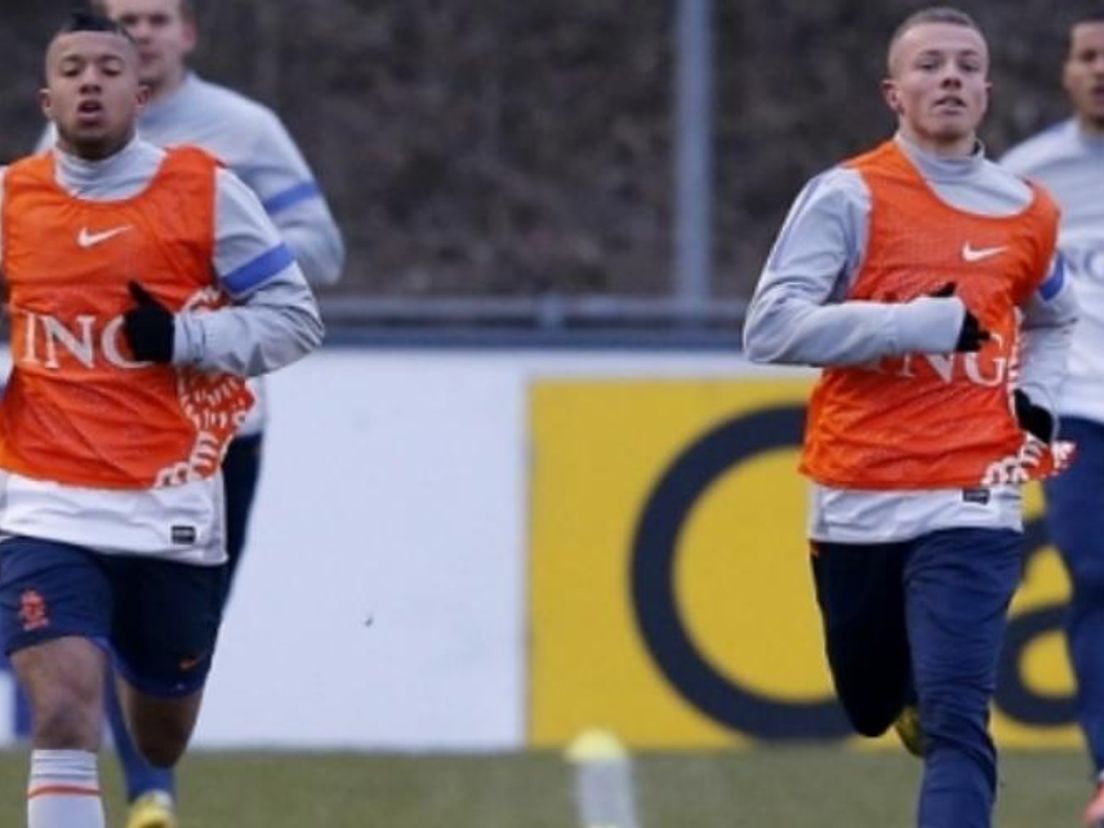 Tonny Vilhena en Jordy Clasie bij Oranje