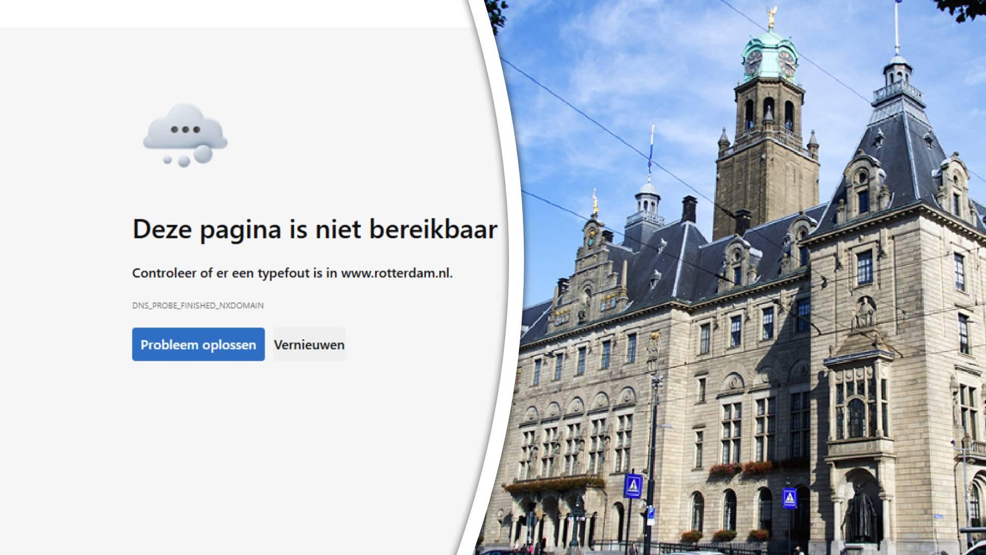 Door de storing worden alle afspraken van de gemeente afgezegd.