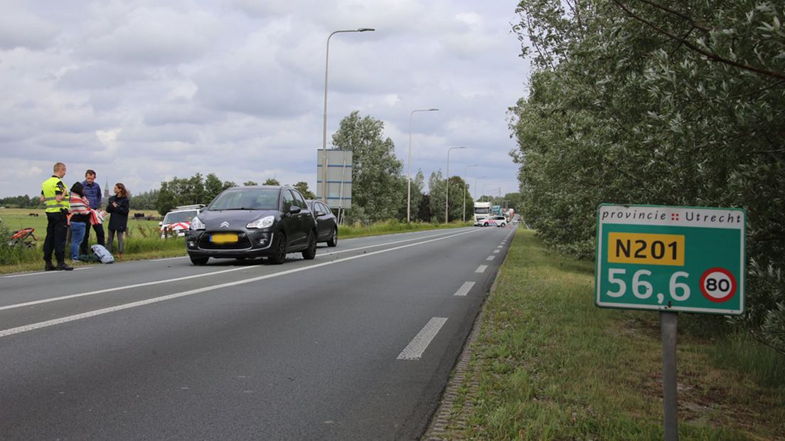 Het ongeluk op de N201.