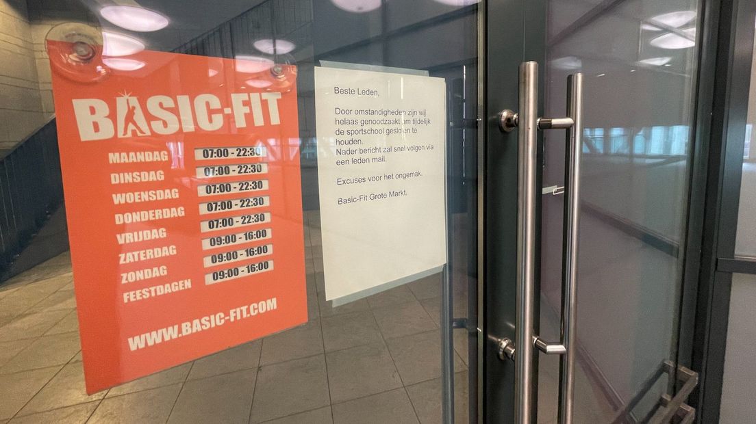 De Basic Fit op de Grote Marktstraat blijft vandaag gesloten