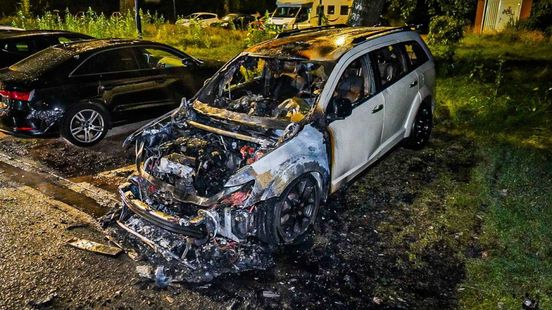 Geparkeerde auto gaat in vlammen op