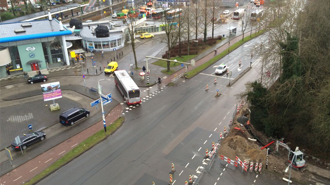 Het huidige stationsplein (Rechten: RTV Drenthe / Margriet Benak)