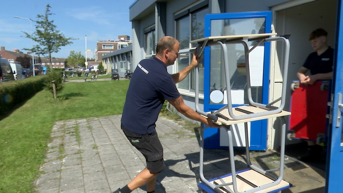 Flinke klus: in een paar dagen een tijdelijke school uit de grond stampen