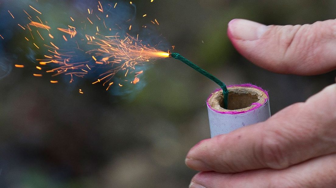 Vuurwerk in hand