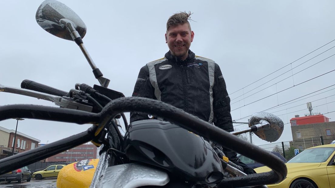 Marc van der Velde won in juni vorig jaar een Kawasaki motor bij RTV Drenthe (Rechten: Martijn Klungel)