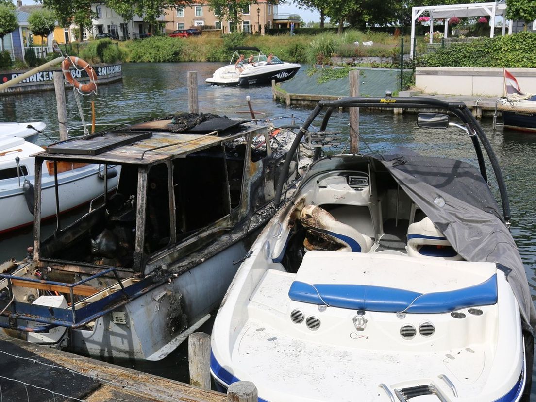 De beschadigde boten in Brielle