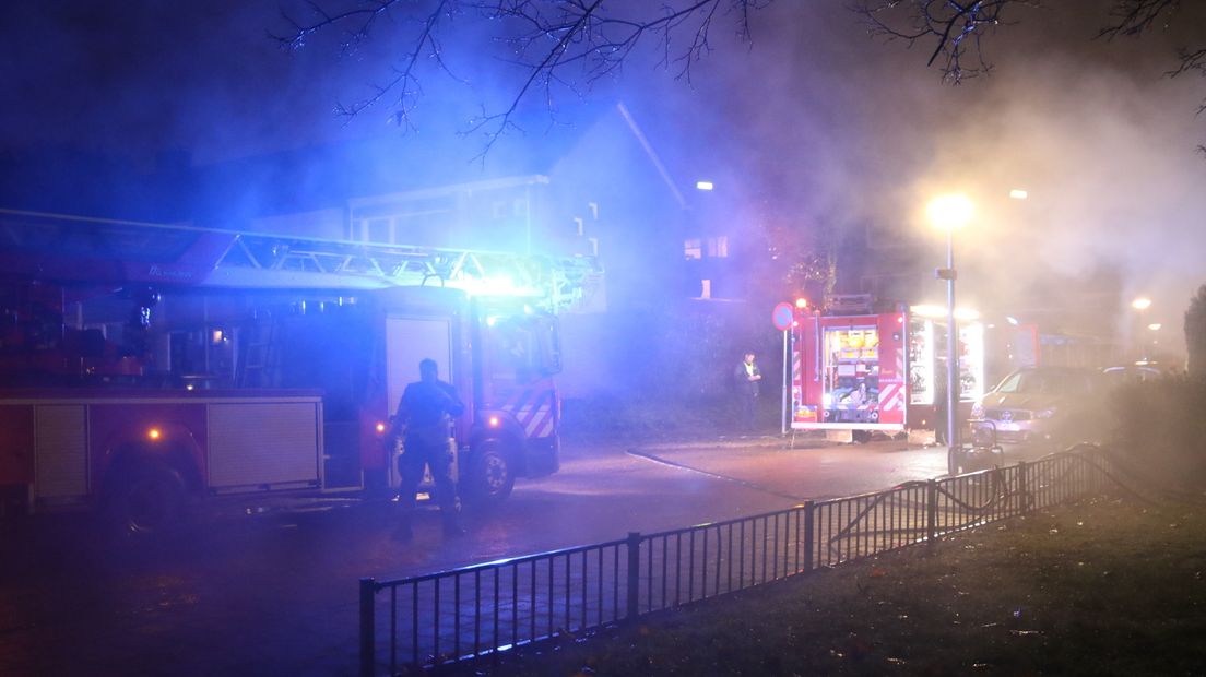 Bij de brand kwam veel rook vrij