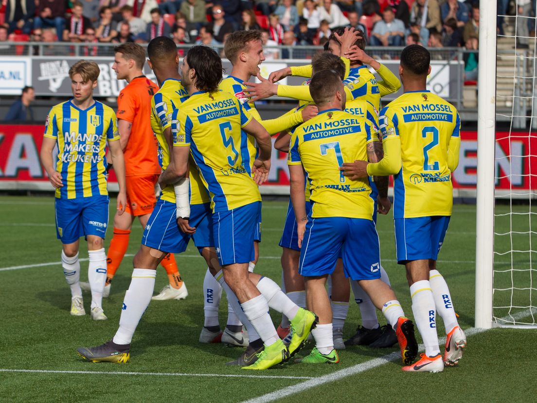 RKC viert de 0-1 van Stijn Spierings tegen Excelsior (Bron: VK Sportphoto - Ruben Zegers)