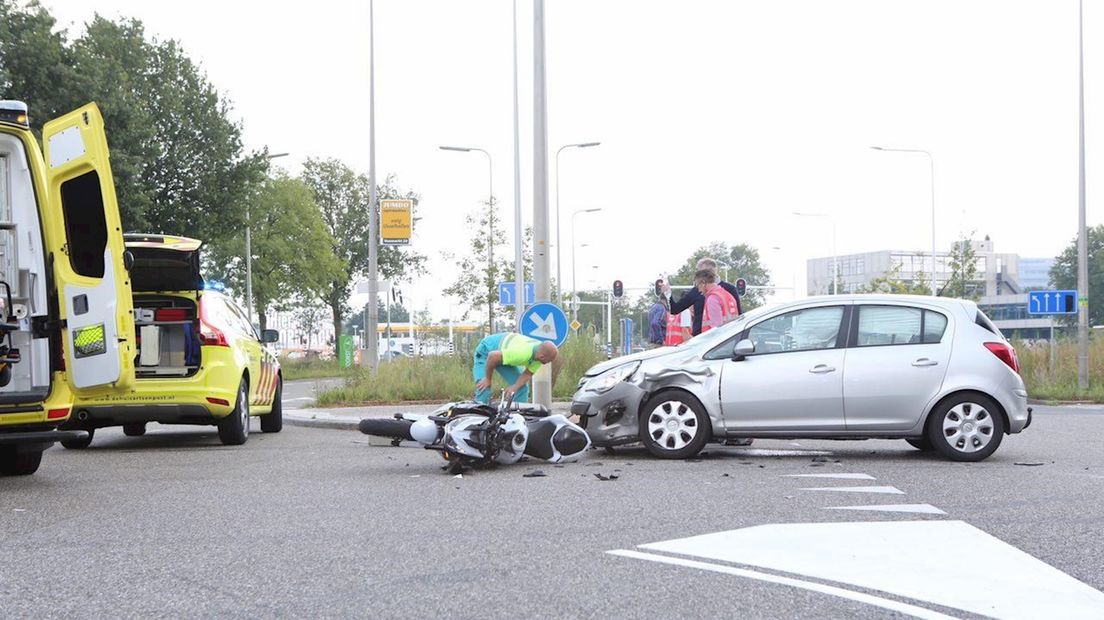 Motorrijder gewond in Zwolle